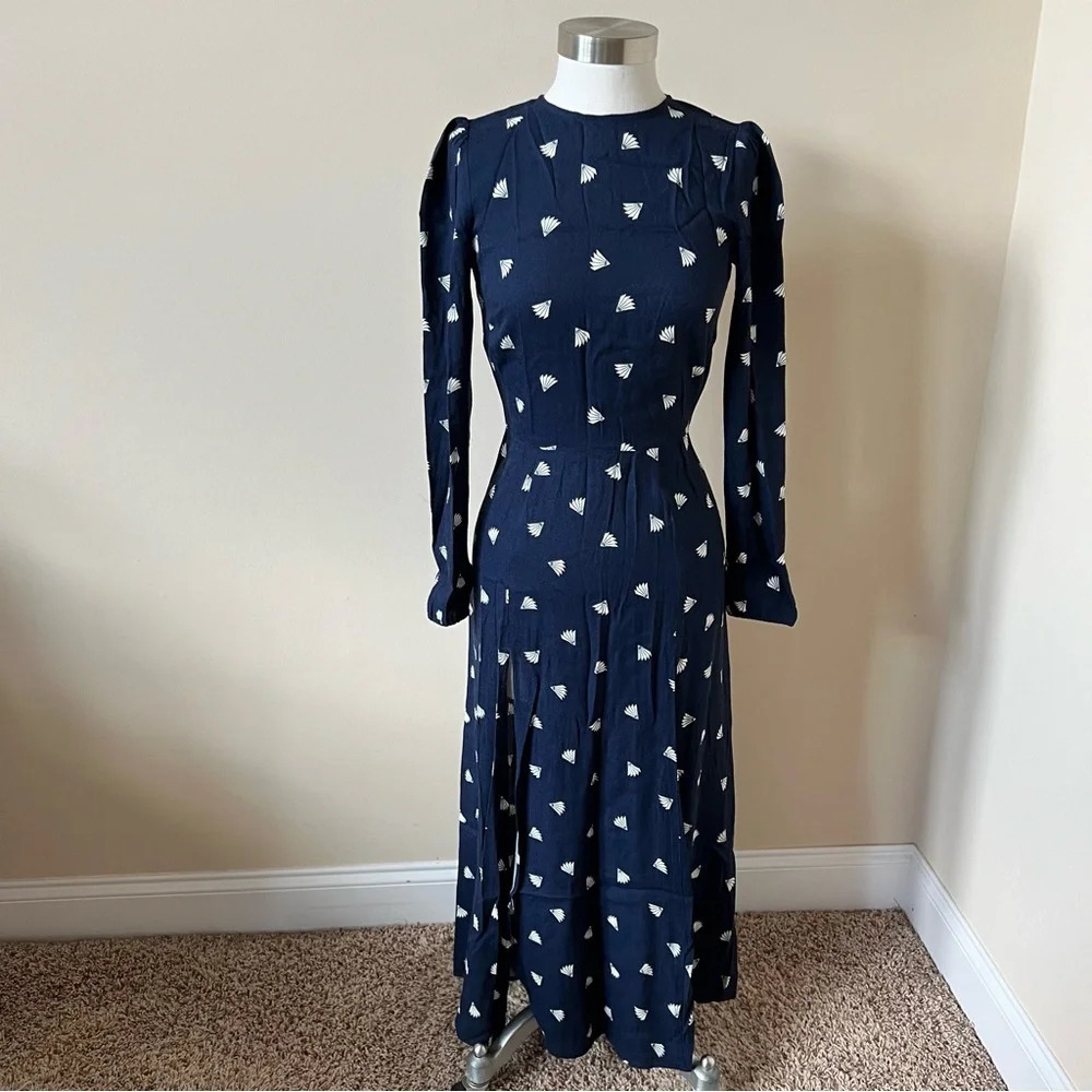 Reformation Vanessa Patterned Button Back Dress 1… - image 5